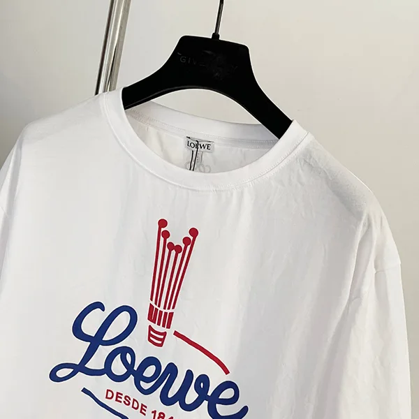 26新作 ロエベ Tシャツ コットンブレンド レディース 半袖 ロゴ S540Y22X93