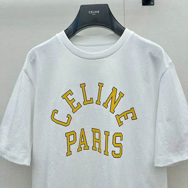 ギフトに最適 セリーヌ フロントロゴプリント Tシャツ 激安 ホワイト Cet90755