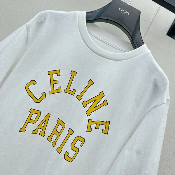 ギフトに最適 セリーヌ フロントロゴプリント Tシャツ 激安 ホワイト Cet90755