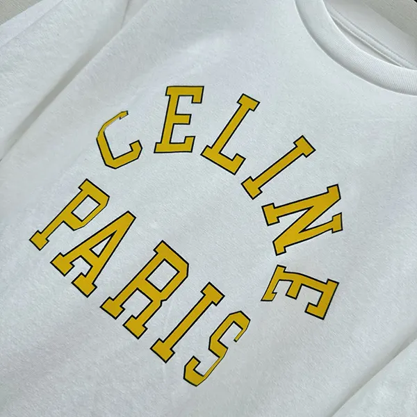ギフトに最適 セリーヌ フロントロゴプリント Tシャツ 激安 ホワイト Cet90755