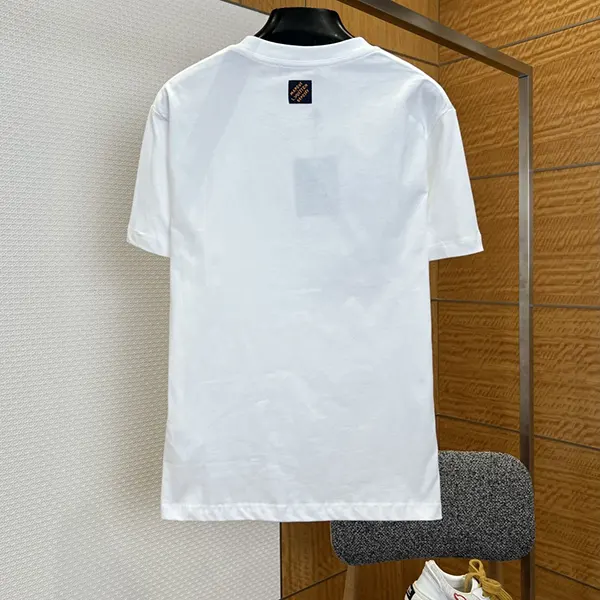 n級品 おすすめ ルイヴィトン デニムシグネチャーTシャツ コピー 白 ロゴ 刺繍 vut42387