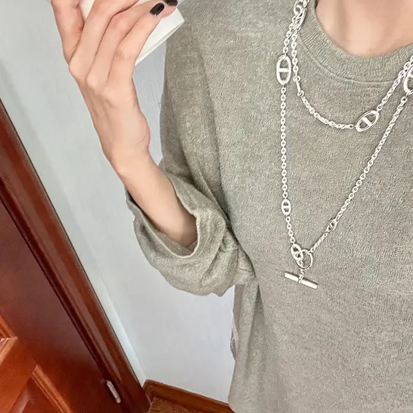 ブティック♪ エルメス ファランドール120 ロングネックレス erm88883