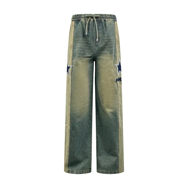 注目!】AMIRI スポーツデニムトラック パンツ スーパーコピー AMBMJE1037