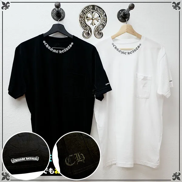 クロムハーツ ネックロゴ ショートスリーブ ポケット Tシャツ クロムハーツ ネックロゴ ショートスリーブ ティー ポケット Tシャツ