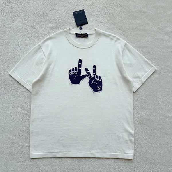 【お洒落LVハンドサイン】ルイヴィトン クルーネックTシャツ コピー