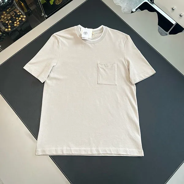 【エルメス】ホワイト Tシャツ スーパーコピー メンズ 半袖 H072025HA90SM