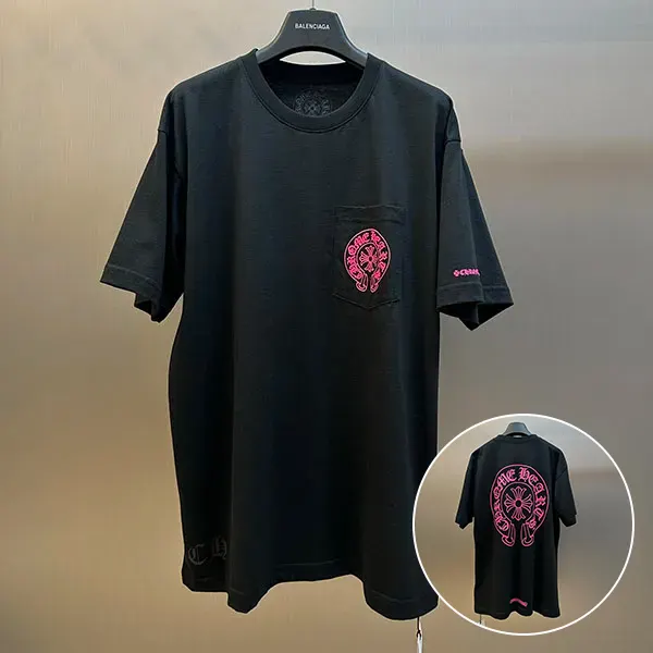 クロムハーツ コピー★CHプラス ホースシュー 半袖 ポケット Tシャツ