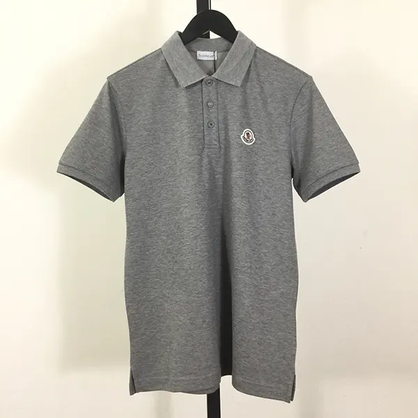 MONCLER グレー ポロシャツ 半袖 モンクレール 半袖 ポロシャツ コピー グレー