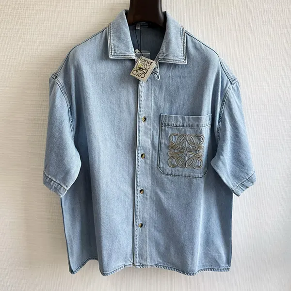 ロエベ Paulas Ibiza デニム 半袖シャツ