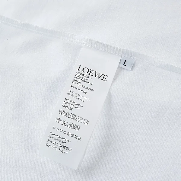 ロエベ Embroidered Logo Cotton Crew Neck Tシャツ S359Y22XAVCO