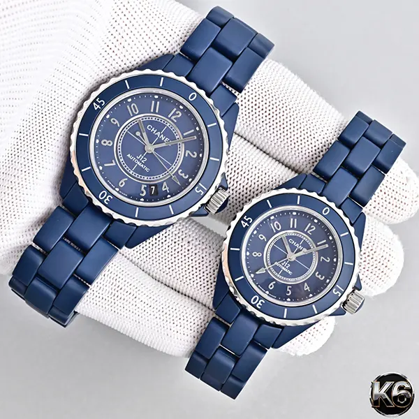シャネル J12 コピー 38 33mm マットブルー セラミック ステンレススティール