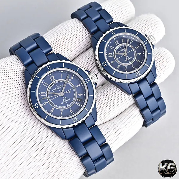 シャネル J12 コピー 38 33mm マットブルー セラミック ステンレススティール