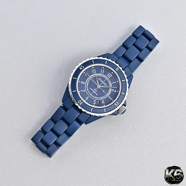 シャネル J12 コピー 38 33mm マットブルー セラミック ステンレススティール