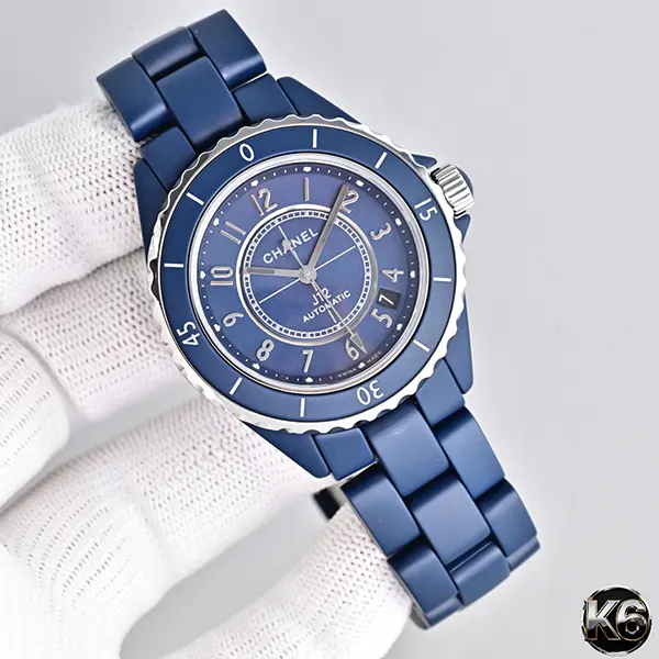 シャネル J12 コピー 38 33mm マットブルー セラミック ステンレススティール