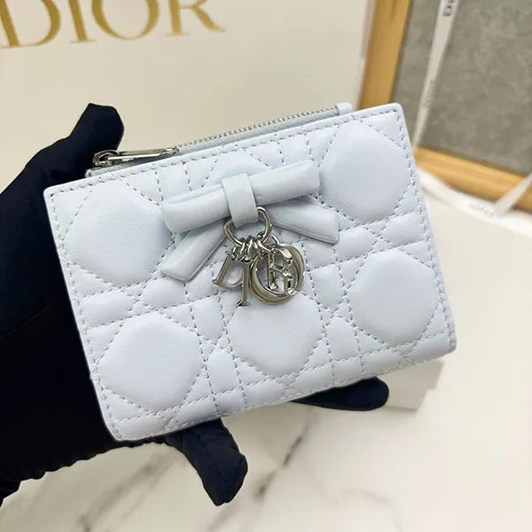 【キルト×リボンが可愛い相棒財布♪】レディ ディオール スーパーコピー◆Dahlia ウォレット S2605PUQA_M39Z