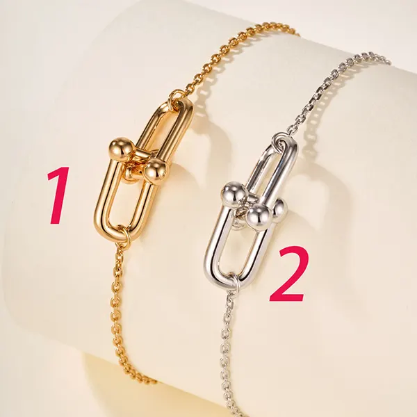 ティファニー ハードウェア ダブルリンク ブレスレット 18K Gold 75224931