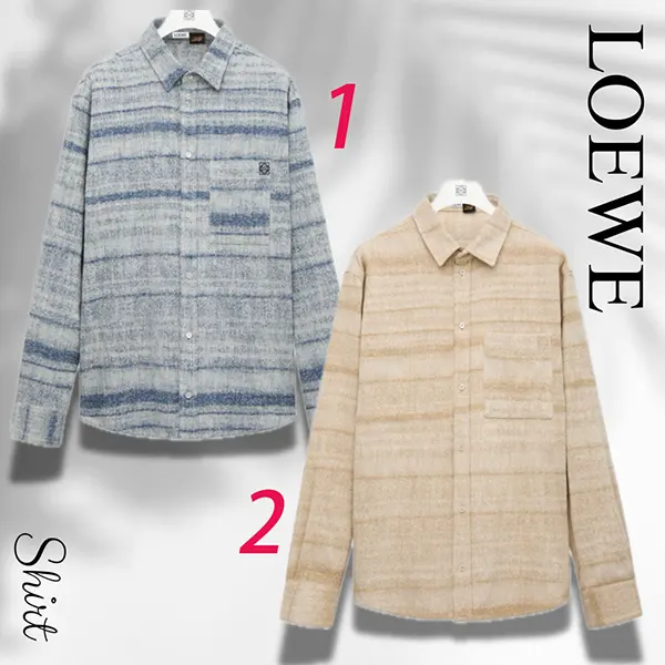 ロエベ Paulas Ibiza デニム ジャガード シャツ